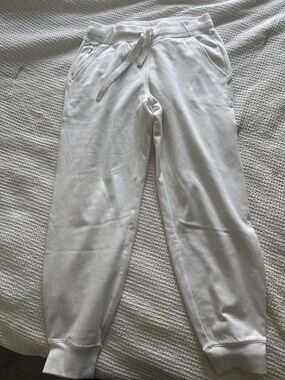 Athleta women White Drawstring Joggers